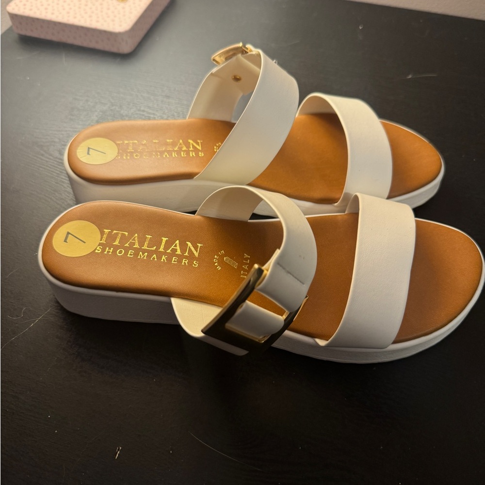 White Dressy Sandals NWOT